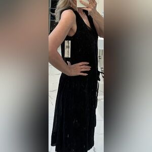 NWT Vintage Donna Karan New York DKNY Black Silk Dress with slip drop waist